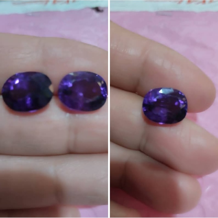 Amethyst Oval Pair — loose stones