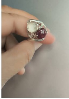 Twin Cabochon Silver Ring