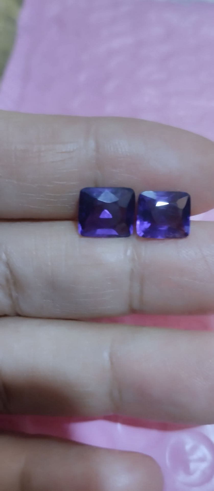 Purple Spinel Pair — loose stones