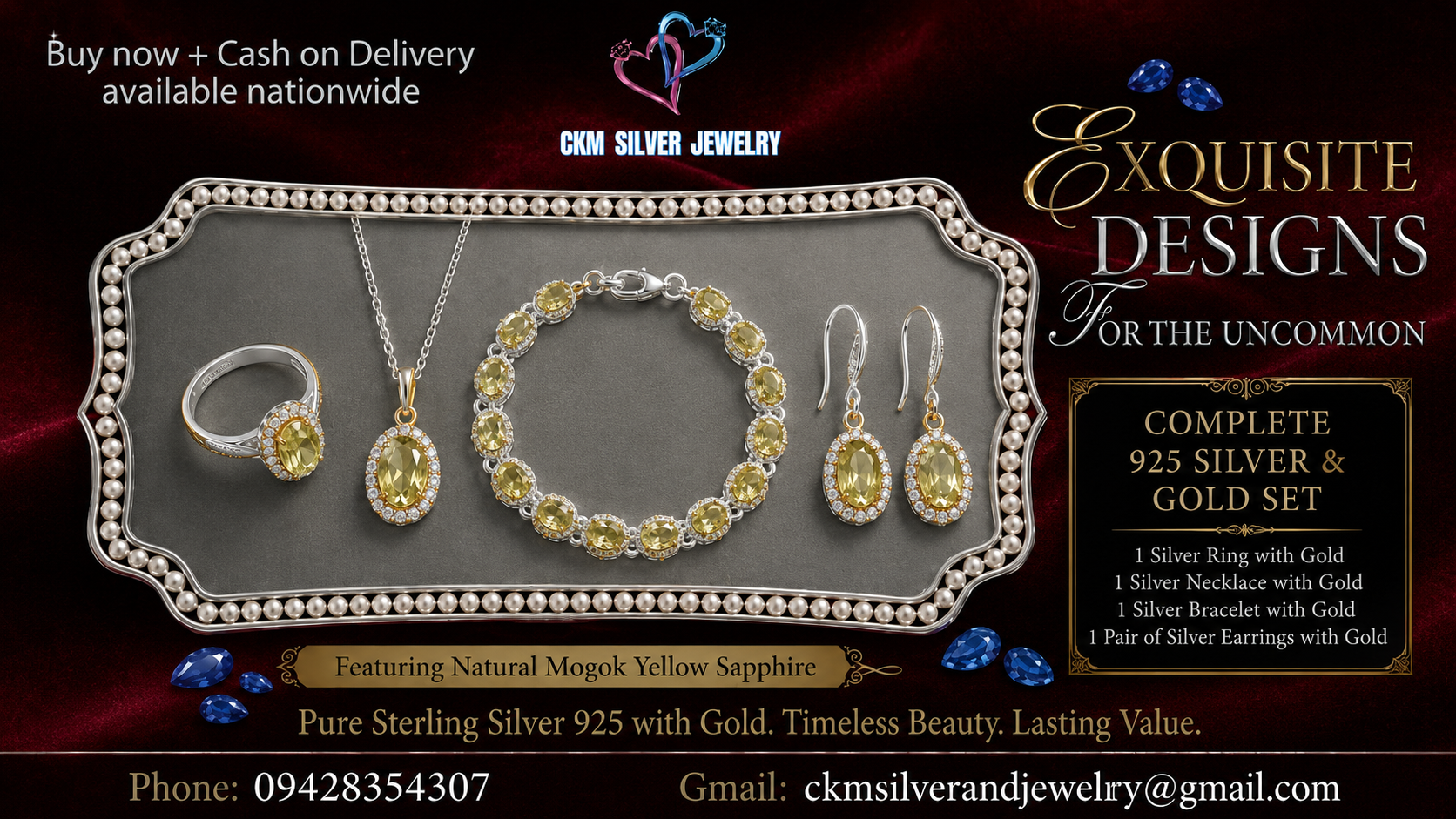 Complete 925 Silver & Gold Set