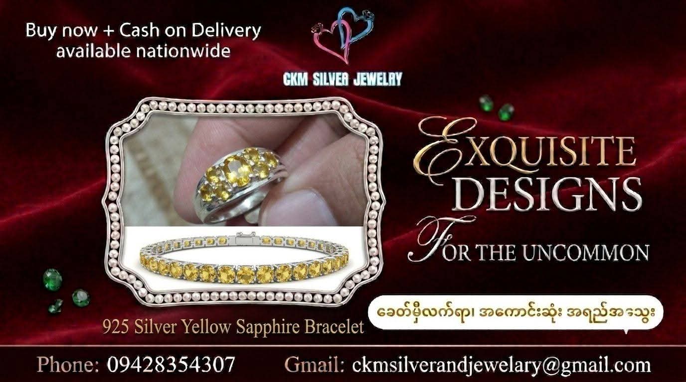 925 Silver Yellow Sapphire Bracelet
