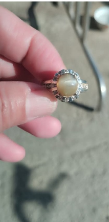 Cat's Eye Halo Ring